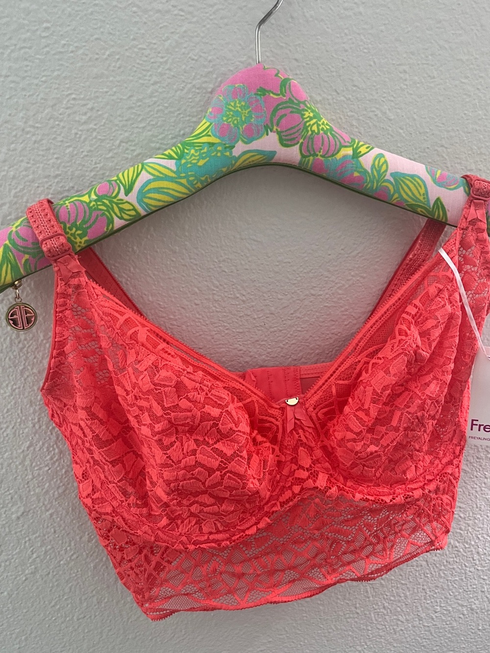 Freya Coral Lace Longline Bralette